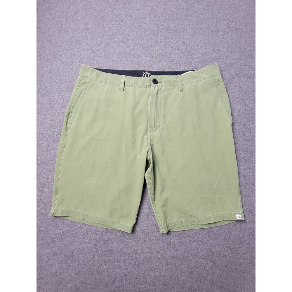 Quiksilver AG47 DryFlight Hybrid Shorts Mens 36 Green Mesh Lined Surf Surfing